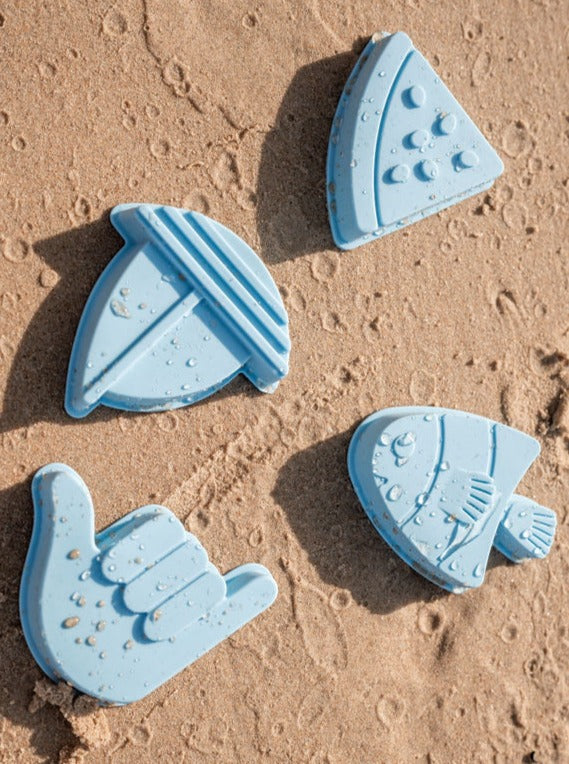 Shelly Beach Moulds - Sage / Tan / Bright Blue / Marble Pink