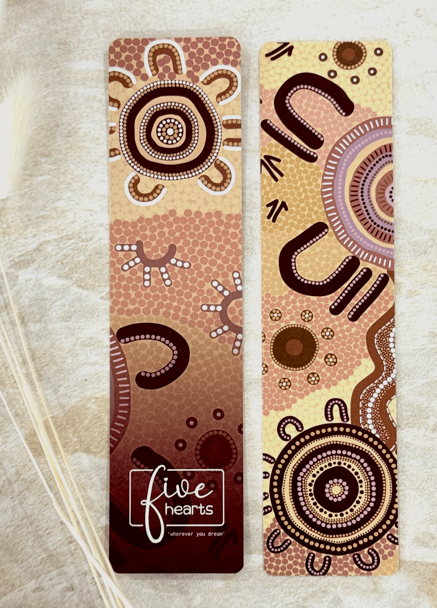 Coming Home bookmark 100% recycled paper. Aboriginal art