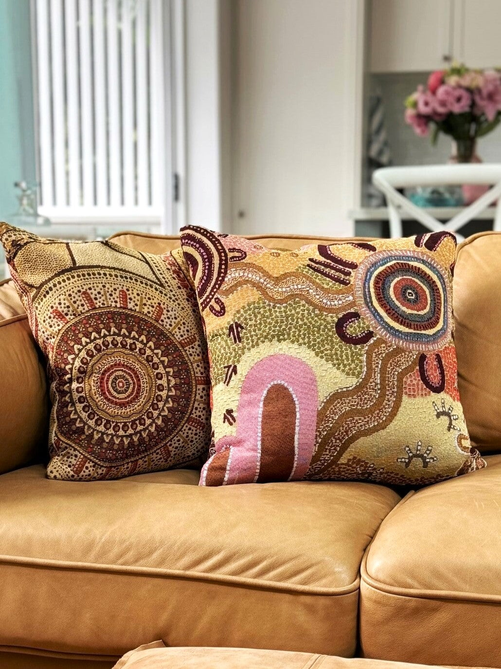 Aboriginal art Indigenous design woven cushion covers